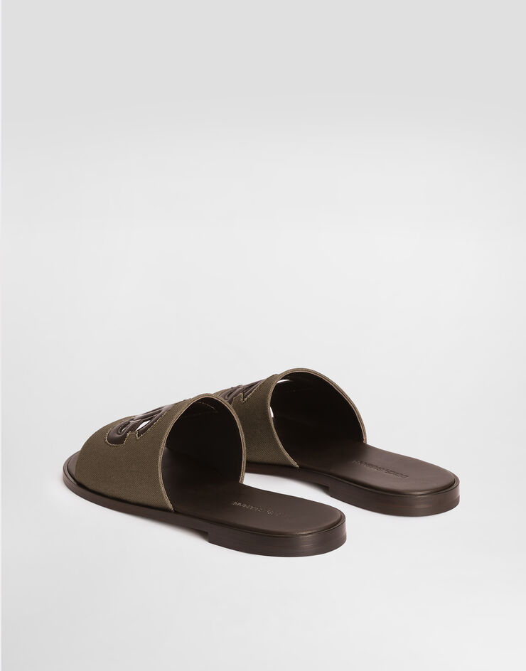 Dolce & Gabbana DG light linen canvas sandals Dolce & Gabbana DG light linen canvas sandals Multicolor A80590A0107