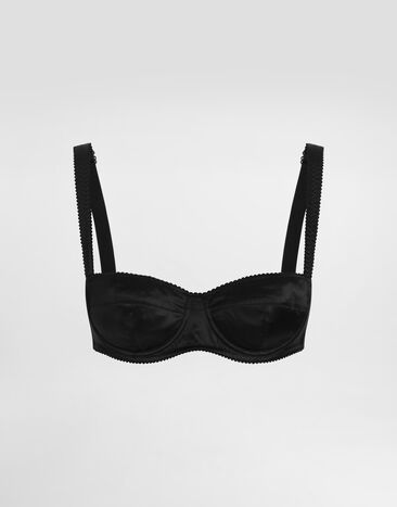 Dolce & Gabbana Satin balconette bra Black O1A12TONO13