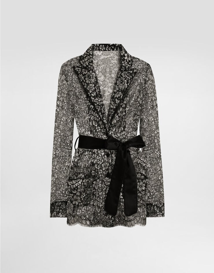 Dolce & Gabbana Lame lace vanity shirt Dolce & Gabbana Lame lace vanity shirt Silver F5R56TILMCF