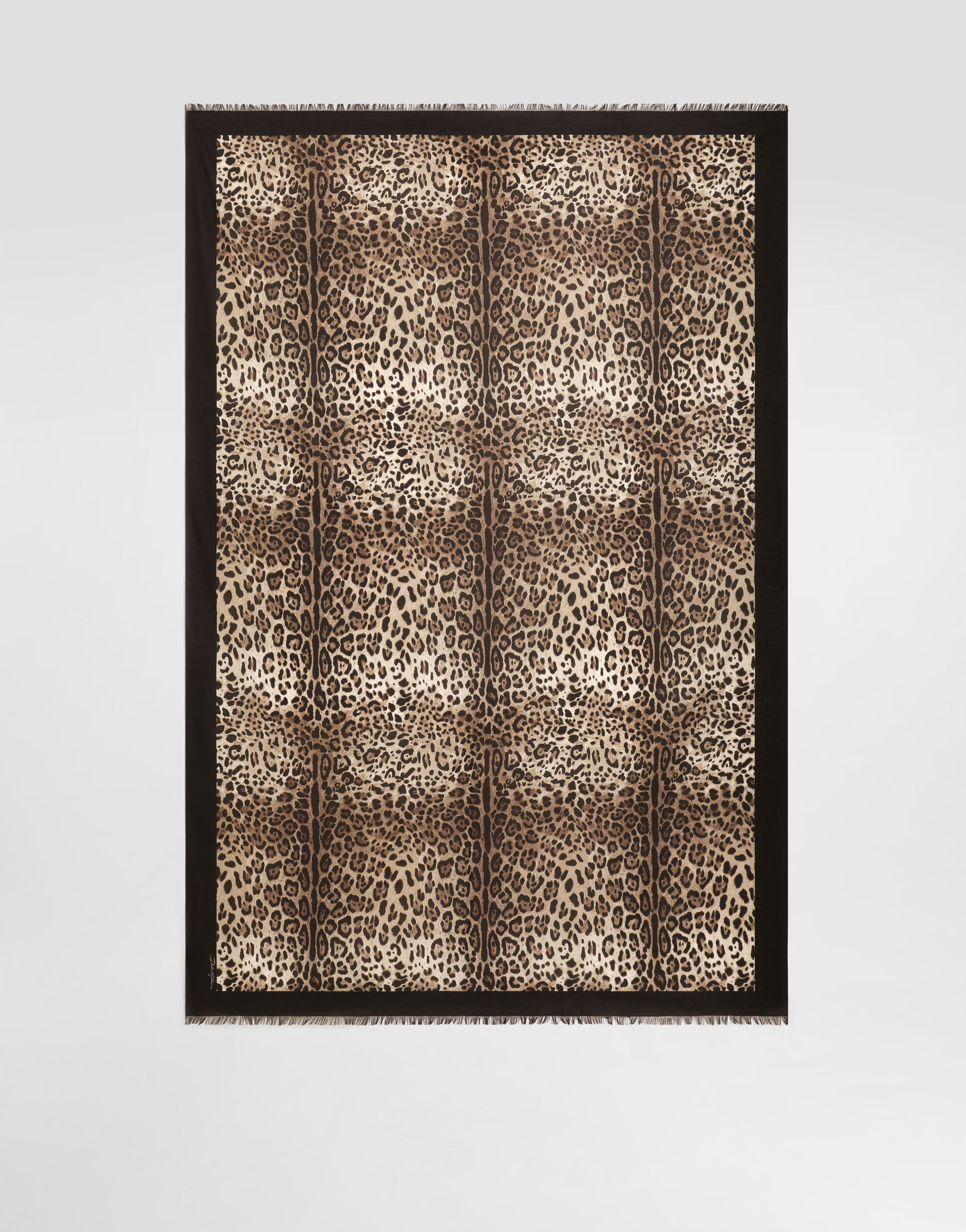 Leopard-print cotton sarong (110x190)