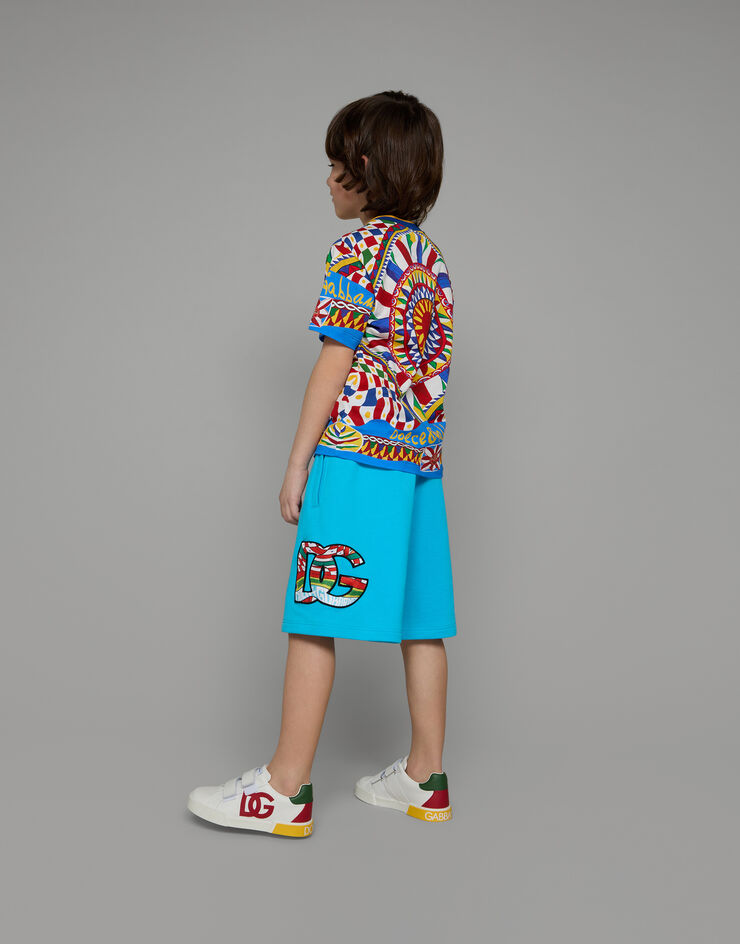 DolceGabbanaSpa Short-sleeved Carretto-print jersey T-shirt Multicolor L4JTEYG7J2T