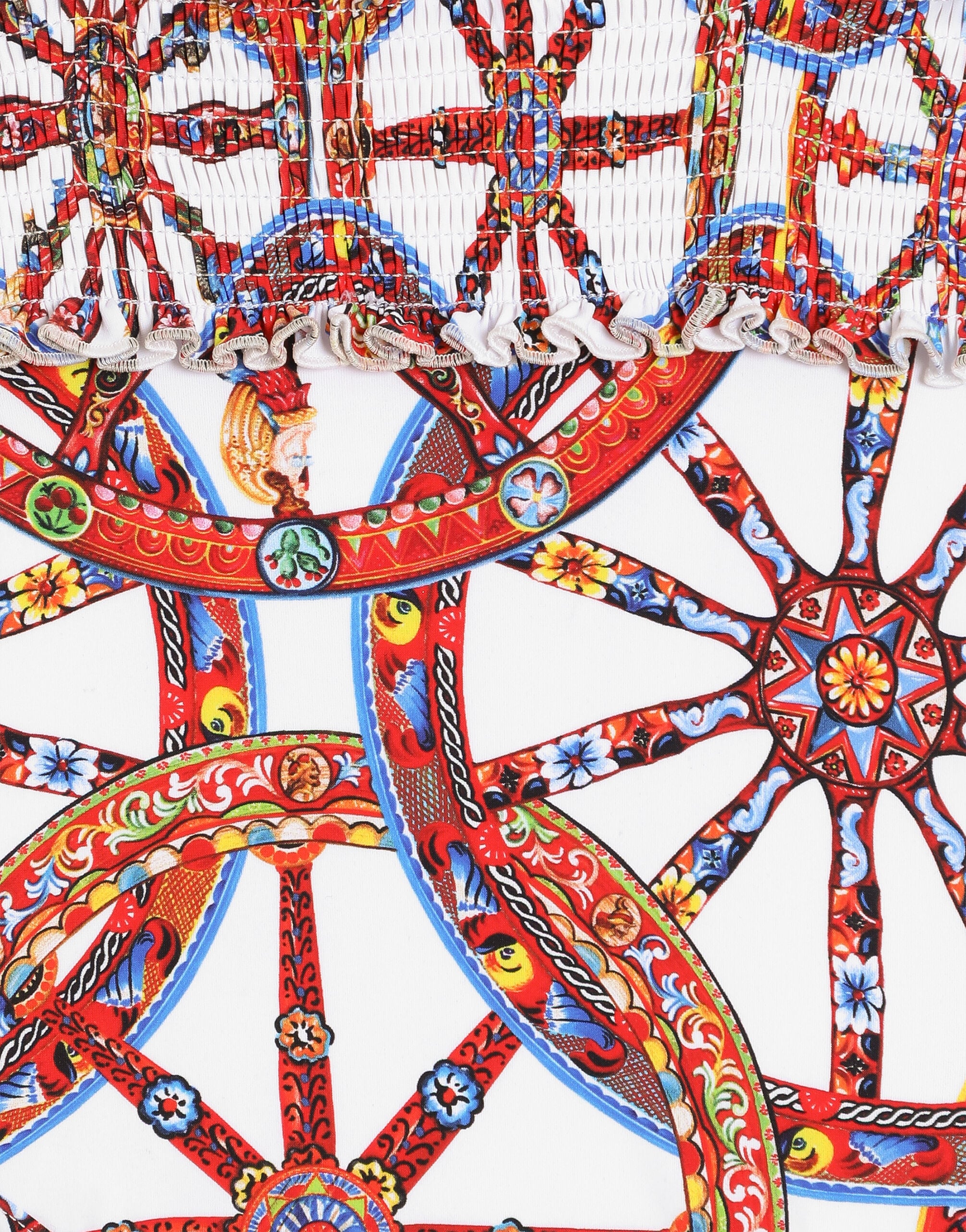 Carretto-print one-piece swimsuit in Multicolor for Girls