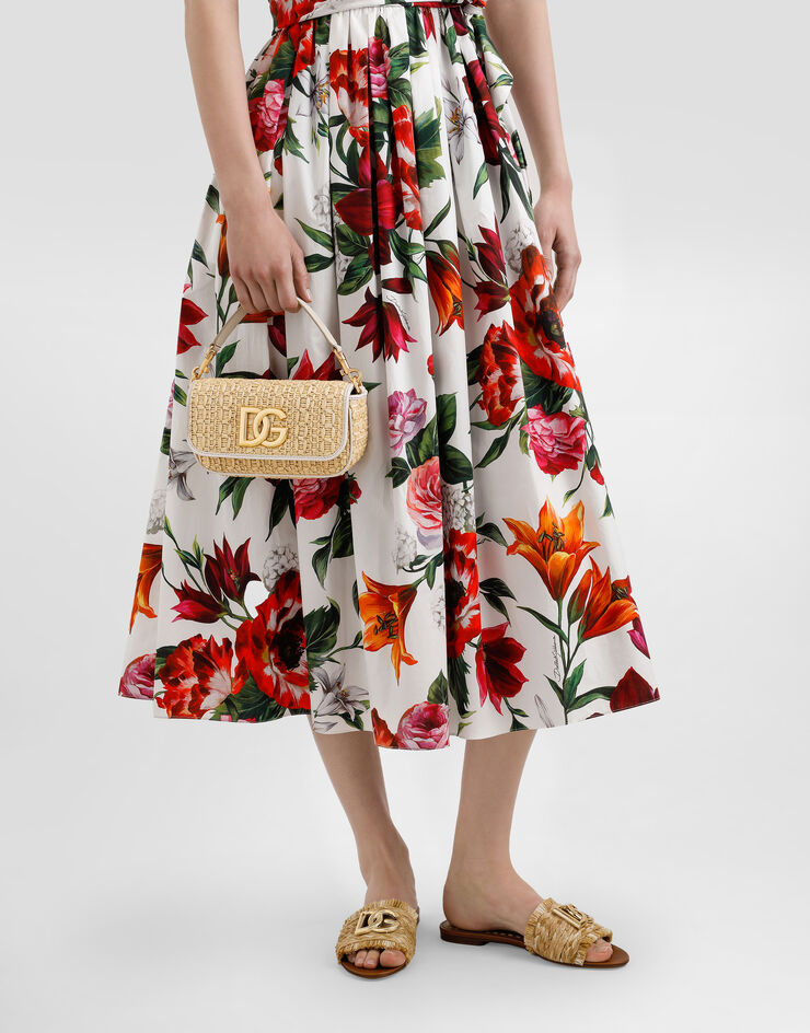 Dolce & Gabbana Schultertasche aus gehäkeltem Bast Mehrfarbig BB7836AC705