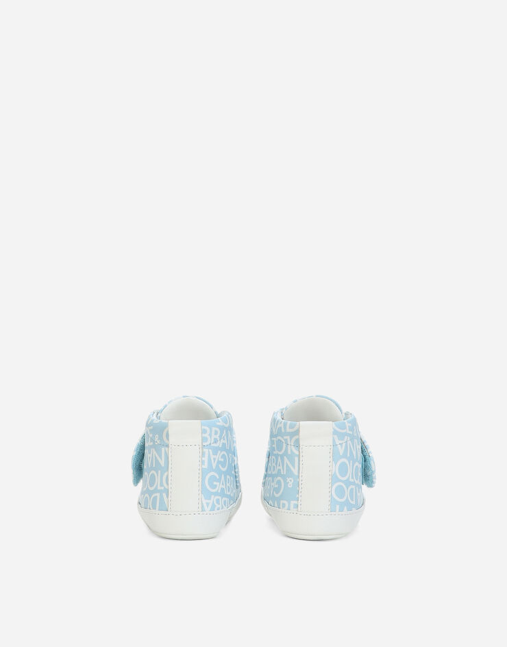 Dolce&Gabbana Printed nappa leather mid-top sneakers Azure DK0130AX179