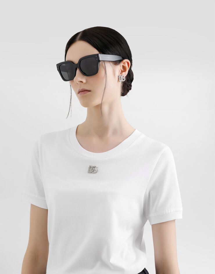 Dolce & Gabbana Cotton t-shirt with logo Black F8N08ZG7B3U