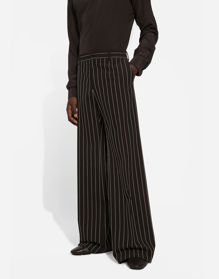 Dolce & Gabbana Tailored pinstripe wool pants Brown GP01PTFR20W