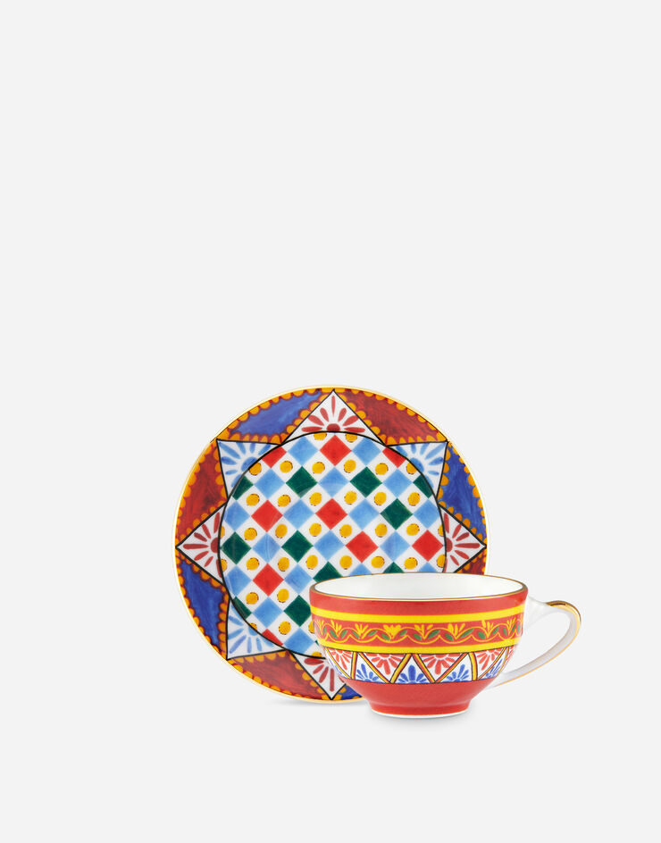 Dolce & Gabbana Кофейная чашка с блюдцем из фарфора разноцветный TC0100TCA24