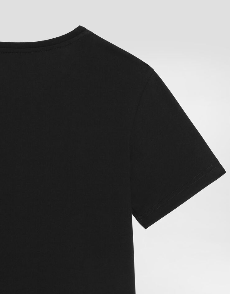 Dolce & Gabbana Jersey t-shirt with logo plate Dolce & Gabbana Jersey t-shirt with logo plate Black L4JT7TG7P1T