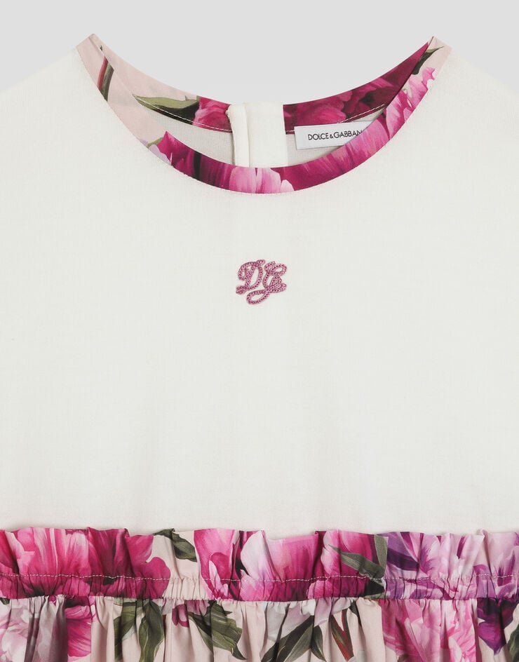 Dolce & Gabbana Peony-print mix material dress Dolce & Gabbana Peony-print mix material dress Multicolor L5JDBQG7QZY