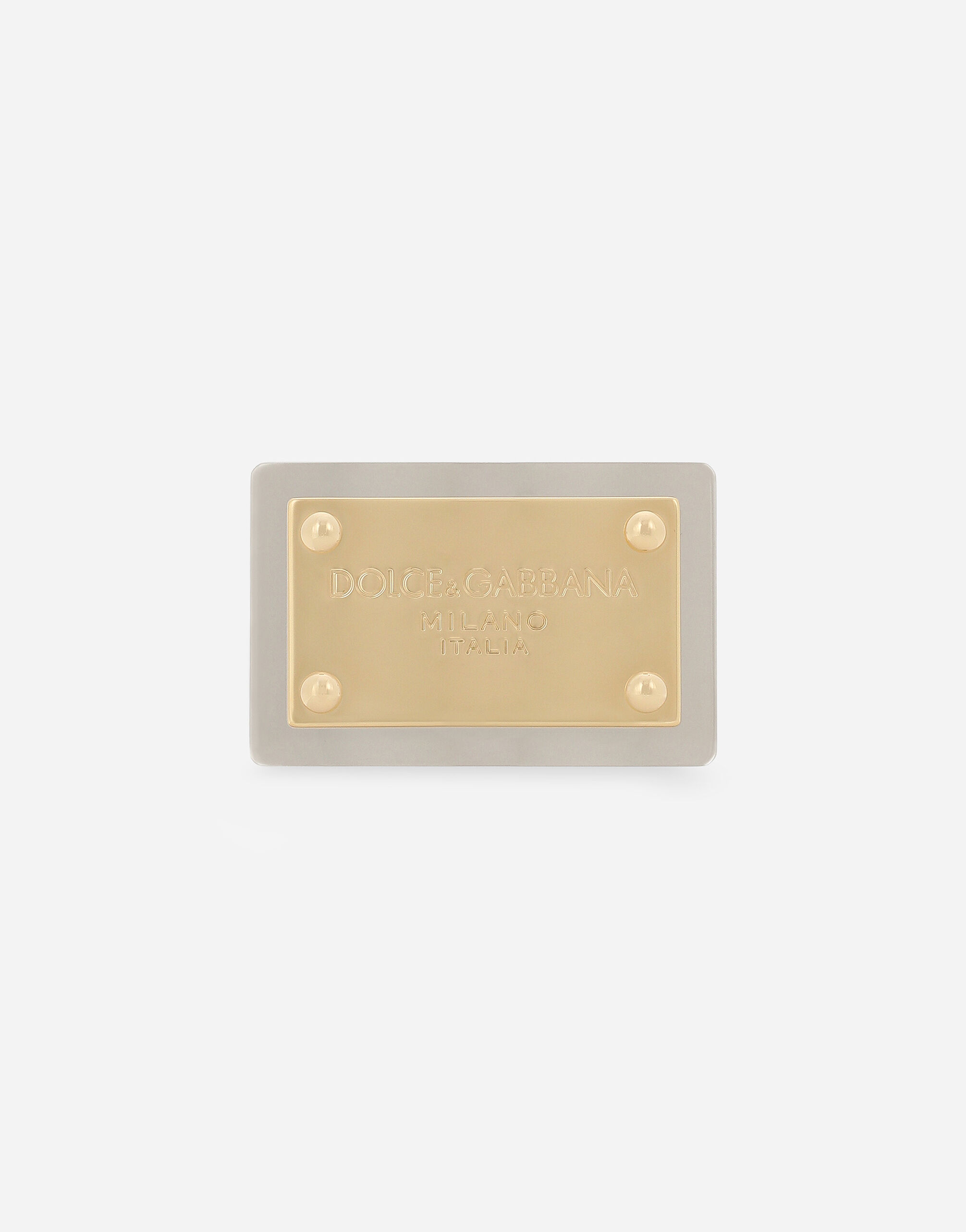Dolce & Gabbana بطاقة إبزيم معدنية فضي BC4804AO730
