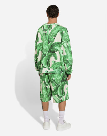 Dolce & Gabbana Banana-tree-print jogging shorts Print GVUZATHI7X6