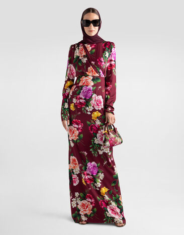 Dolce & Gabbana فستان من حرير كريب Green I6KO3WFU1ME