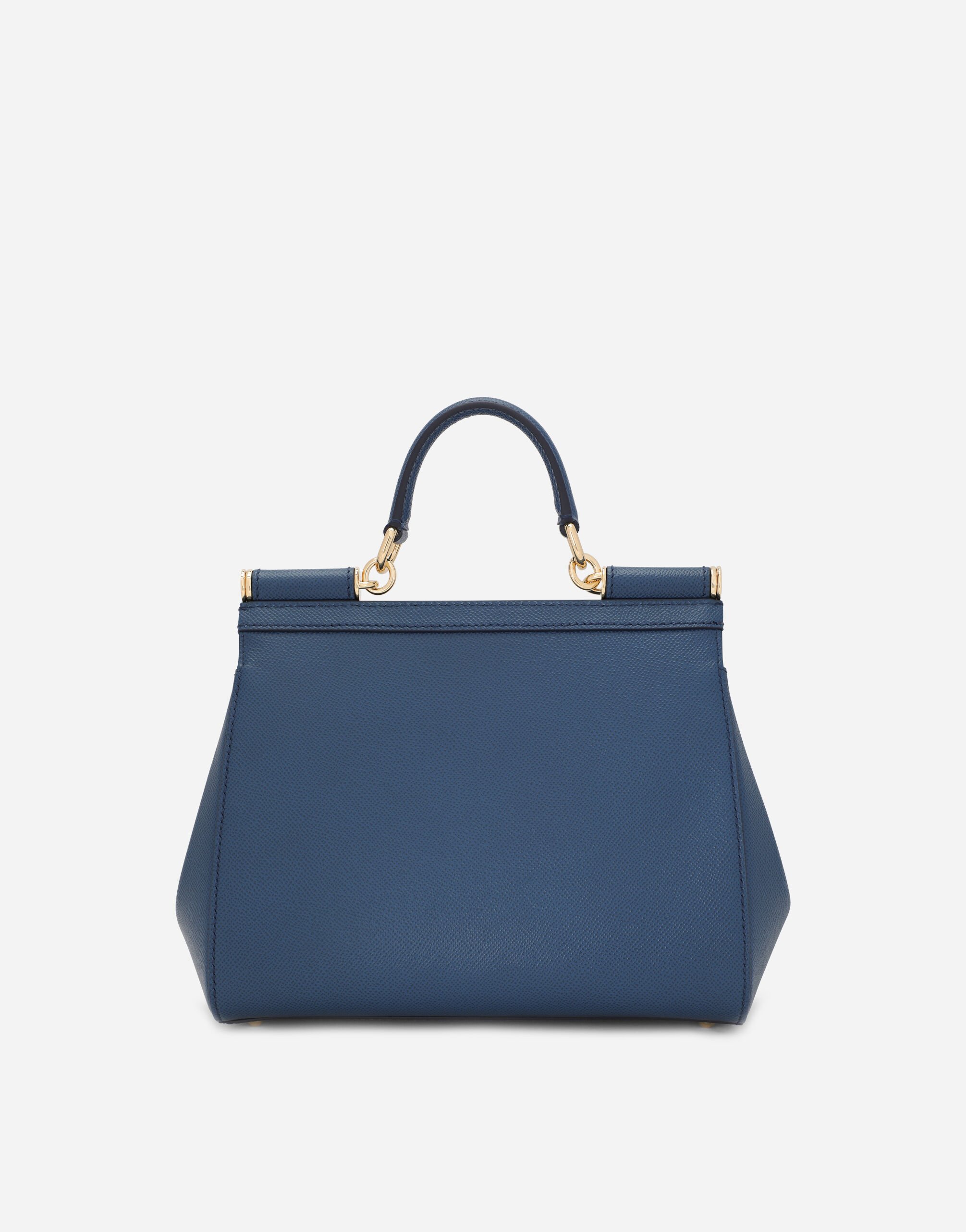 Borsa a mano Sicily grande in Blu da Donna Dolce Gabbana