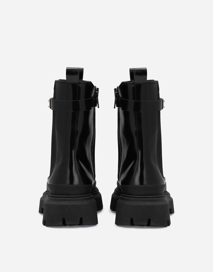 Dolce & Gabbana 标牌小牛皮靴子 黑 D11137A1671