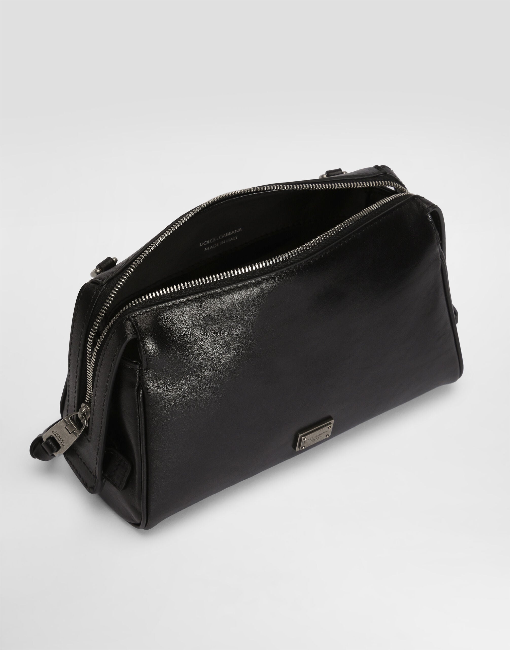Mini Vittoria calfskin handbag in Black for Women | Dolce&Gabbana® US