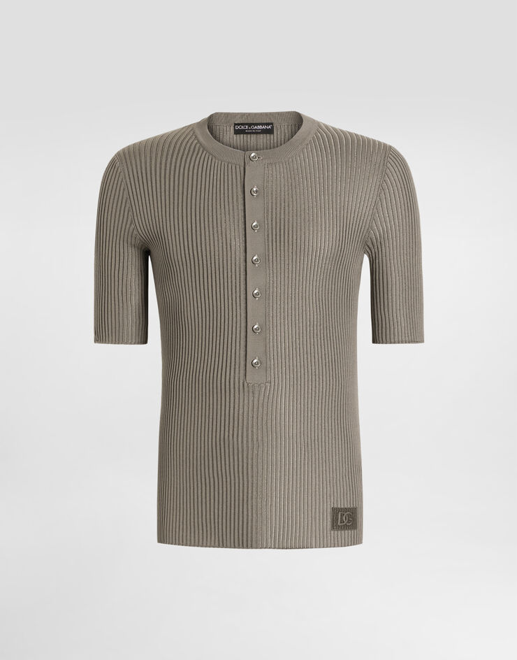 Dolce & Gabbana Serafino silk pullover Beige GXXBNZJBSOZ