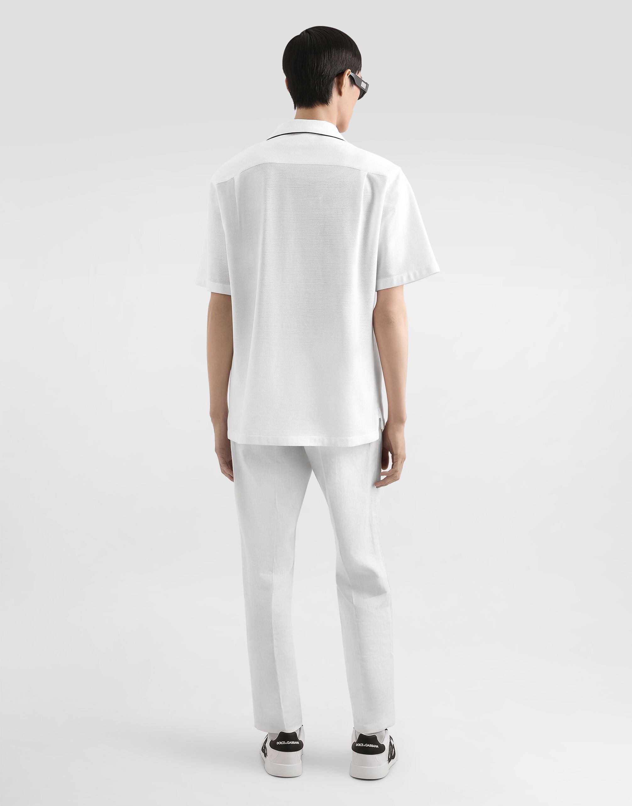 【Dolce Gabbana】PANTALONE◆GV4EEZFU4JB Linen jogging trousers in White for Men | Dolce&Gabbana® US