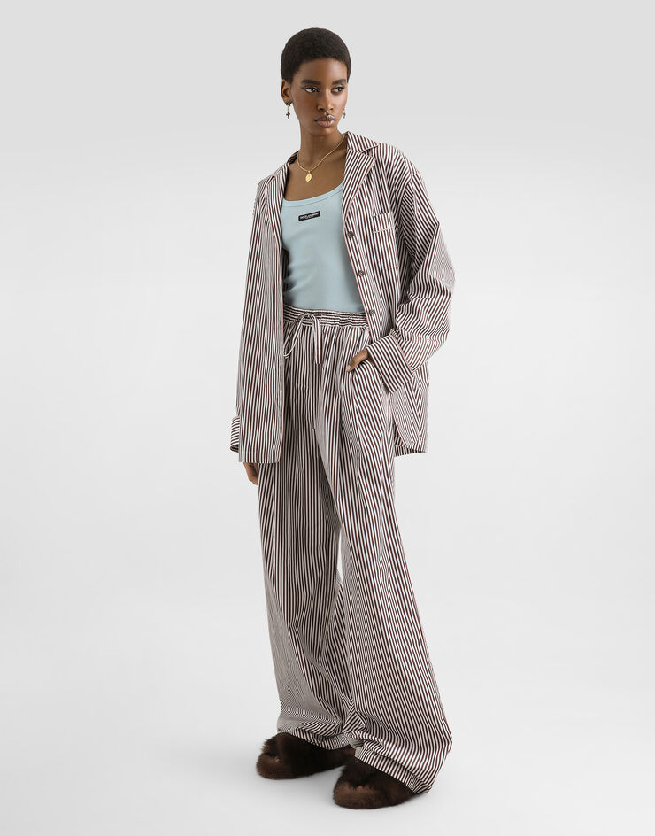 Dolce & Gabbana Ribbed tank top Azure F8W45TFU7AV