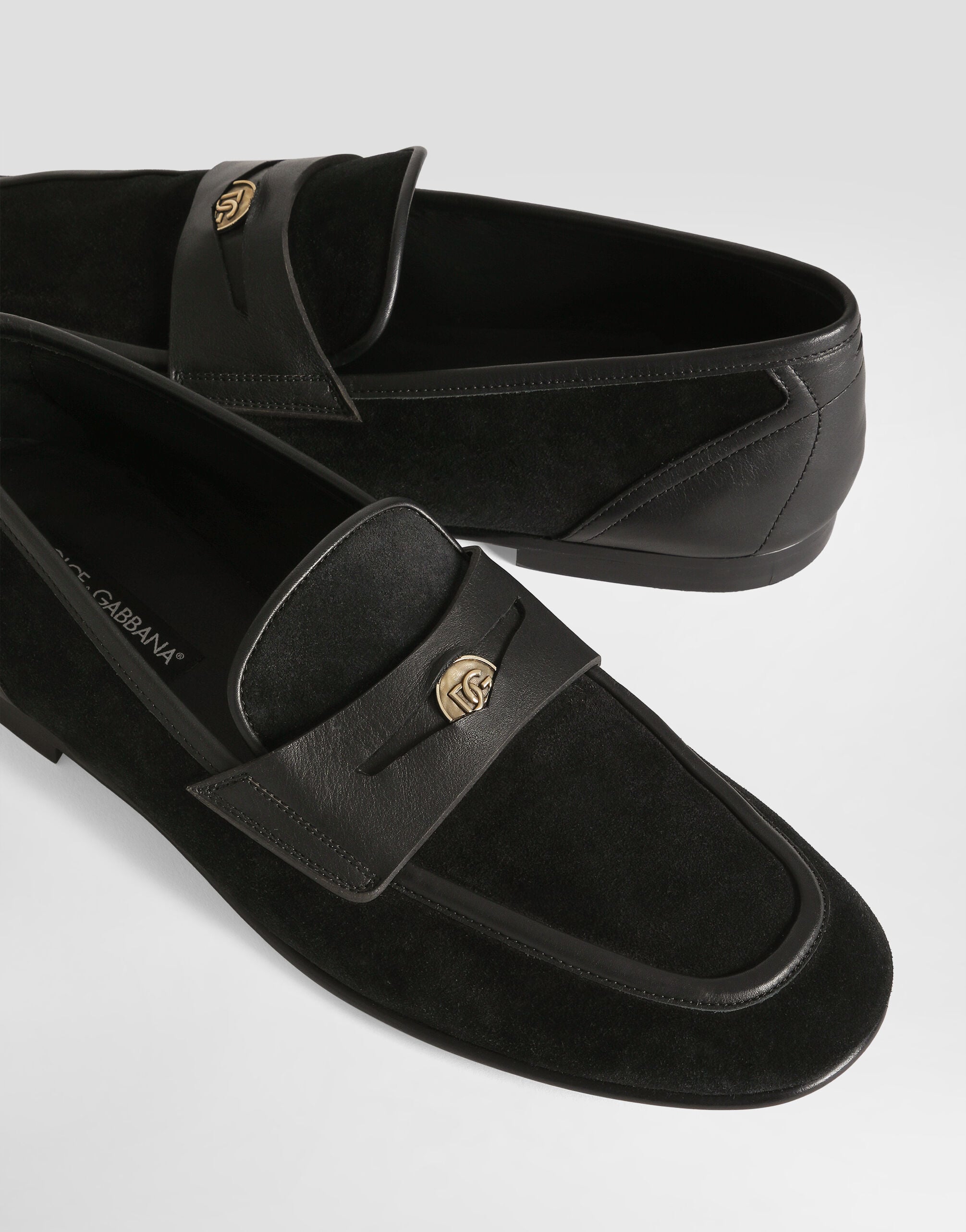 Split calfskin slipper in Black for Men | Dolce&Gabbana® US