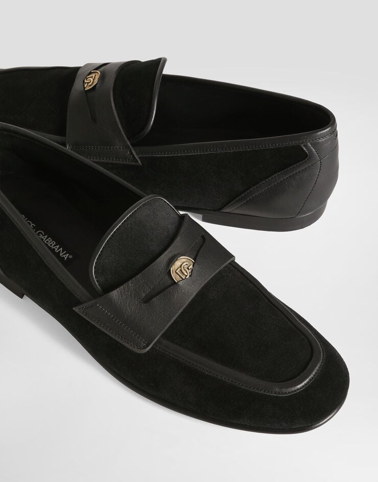 Dolce & Gabbana Split calfskin slipper Black A50741A0084