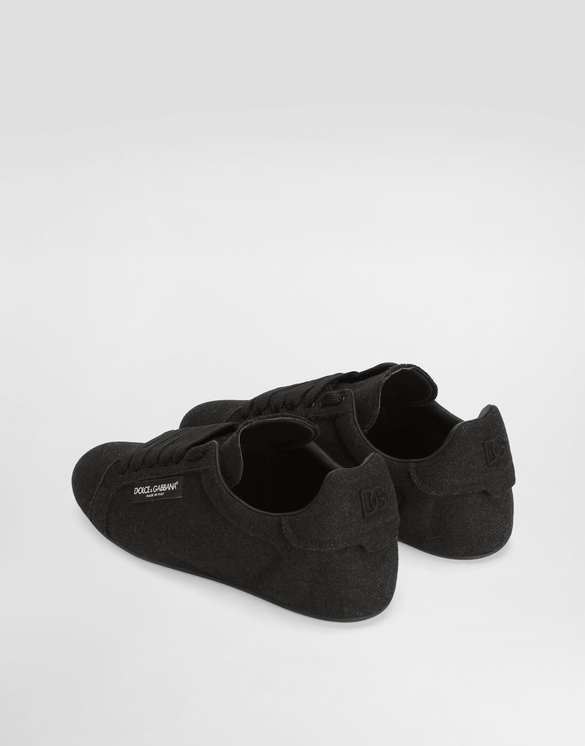 DOLCE&GABBANA スリッポン Split leather portofino soft in Black for Men | Dolce&Gabbana® US