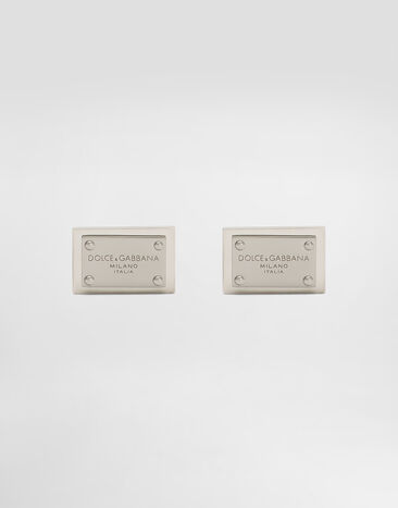 Dolce & Gabbana Cufflinks with Dolce&Gabbana logo tag White GT147EG0UBU