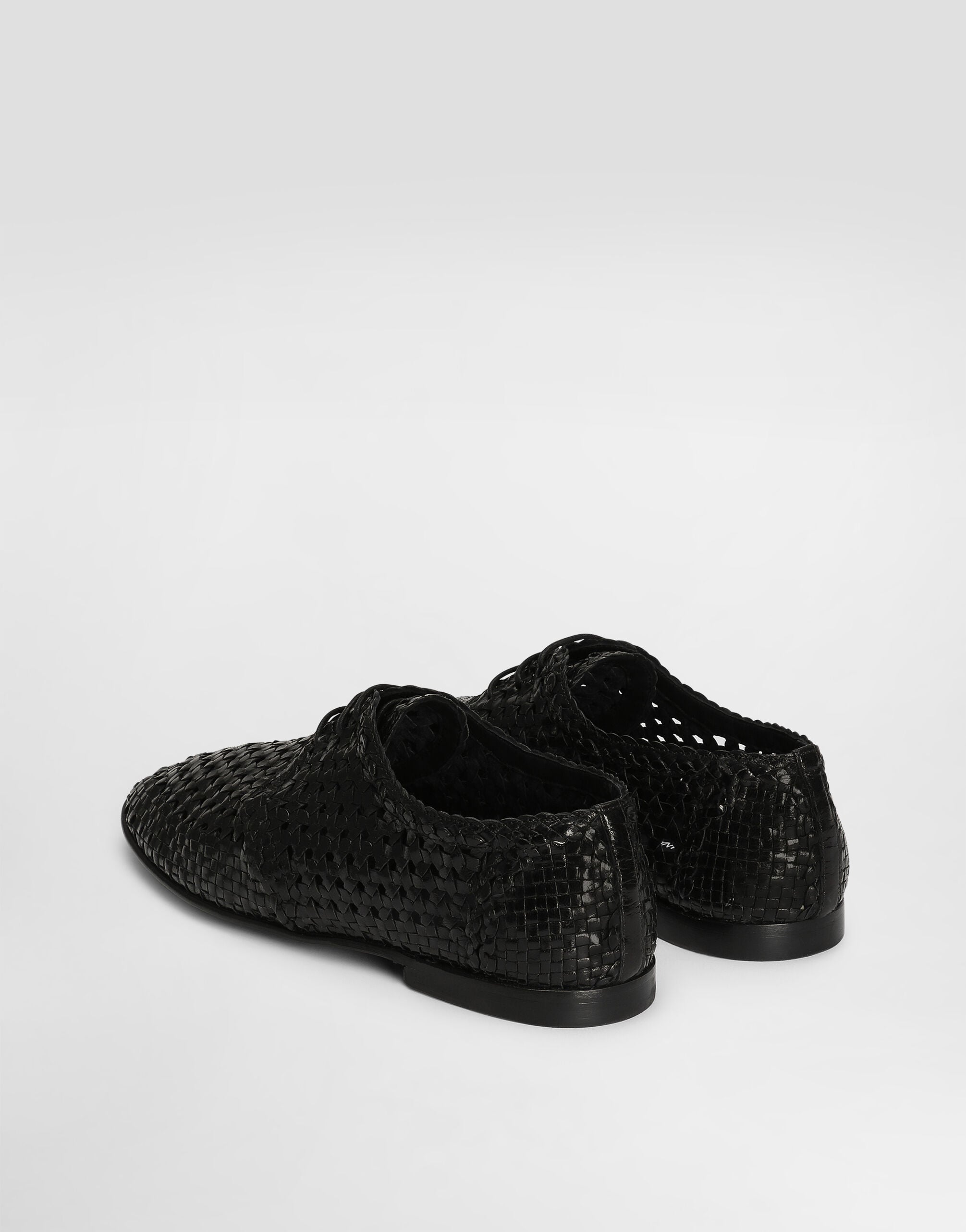 Polished goatskin Derby shoes in Black for Men | Dolce&Gabbana® US