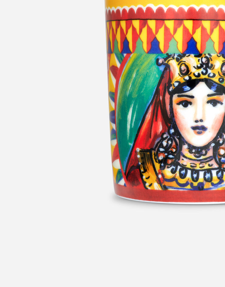 Dolce & Gabbana Wasserbecher aus Porzellan Mehrfarbig TCB031TCA22