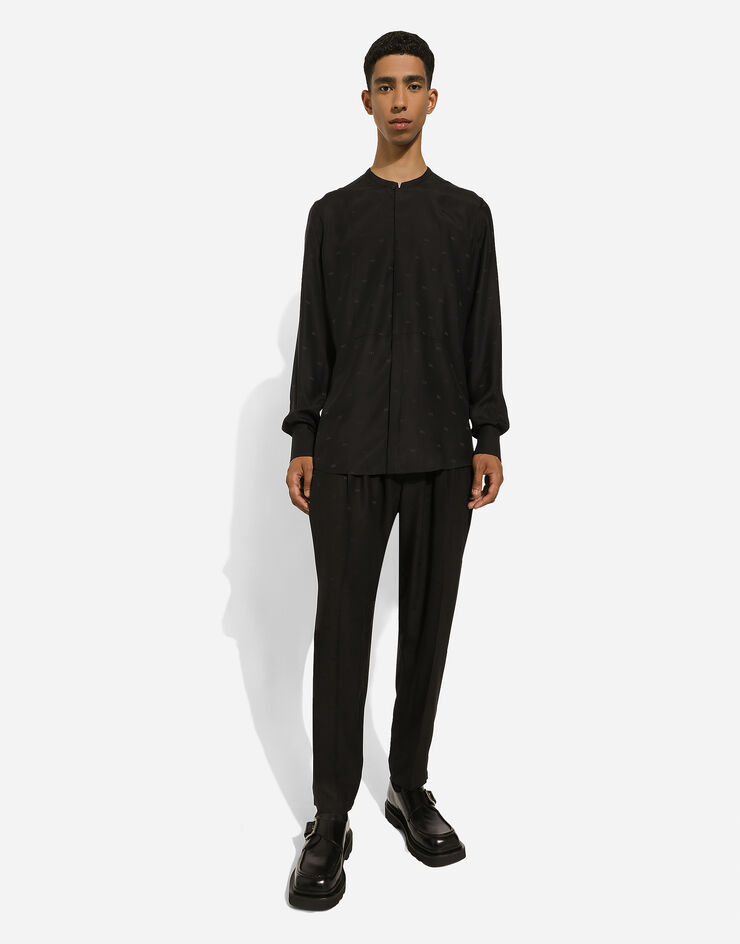 Dolce & Gabbana 真丝双绉慢跑裤 黑 GV4DATFJ1FK