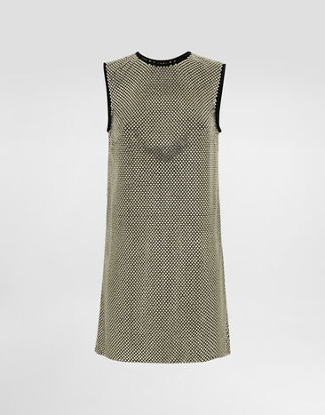 Dolce & Gabbana 网布水晶短款连衣裙 金 F6TJMZFLSK3
