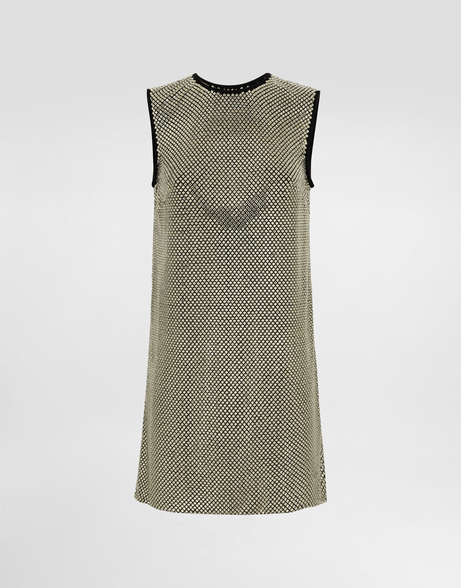 Short crystal mesh dress