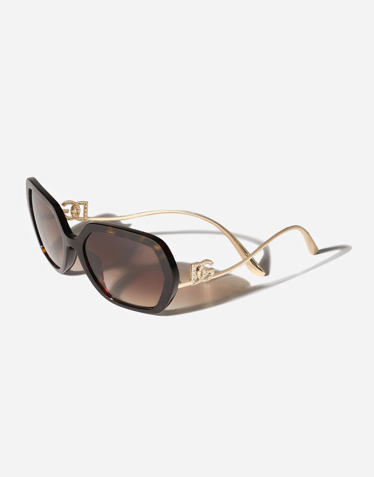 Dolce & Gabbana Sonnenbrille DG Crystal Braun VG446BVP213