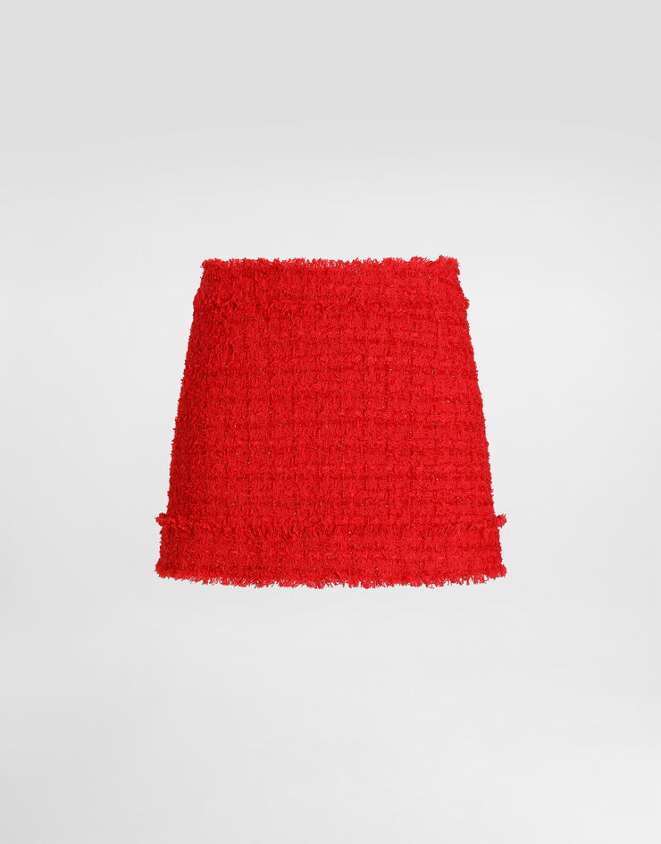 Dolce & Gabbana تنورة قصيرة Rachel من تويد Red F4DECTHJMRM