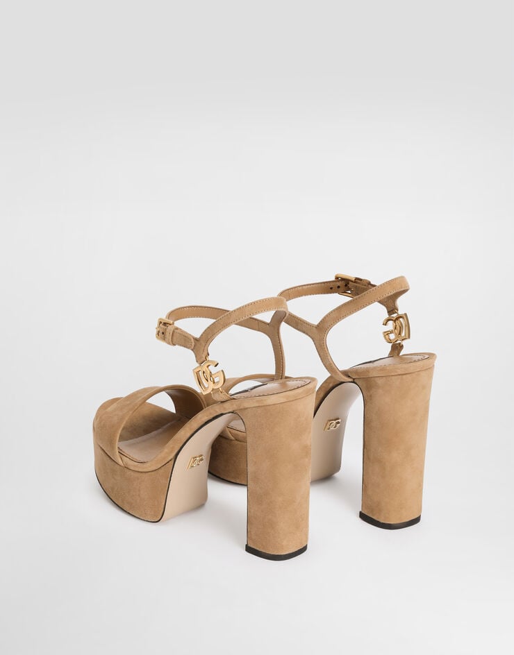 Dolce & Gabbana Suede platform sandals Turtle Dove CR2027A1275