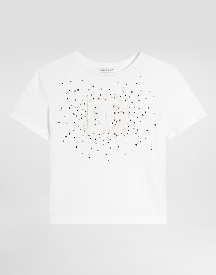 Dolce & Gabbana فستان من الدانتيل بسروال كولوت White L5JTNKG7PMC