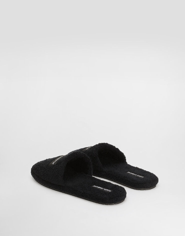 Dolce & Gabbana DG Hotel terry slippers Black A80608A0324