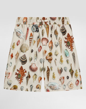 Dolce & Gabbana Shell-print poplin bermuda shorts Multicolor L43Q87HS5TS