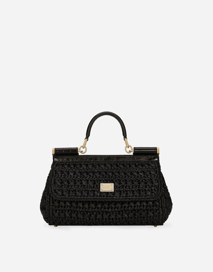 Dolce & Gabbana Bolso de mano Sicily alargado Negro BB7652A4666