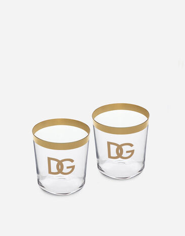 Dolce & Gabbana Set 2 Water Glasses Multicolor TCB003TCALV