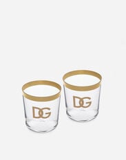 Dolce & Gabbana Set 2 Water Glasses Multicolor TCBS02TCA34