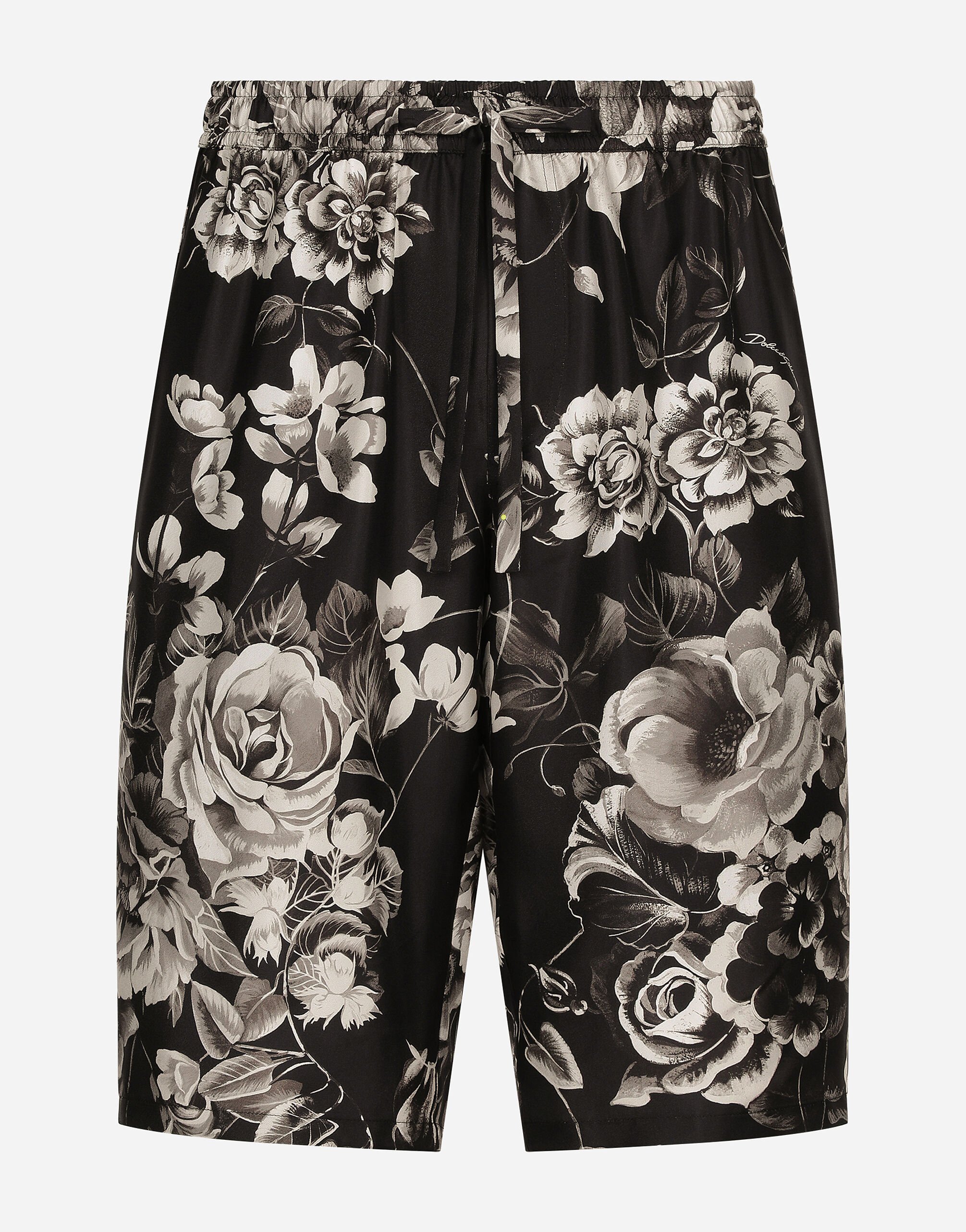 Dolce & Gabbana Floral-print silk vanity shorts Print G5IX8THS5RU