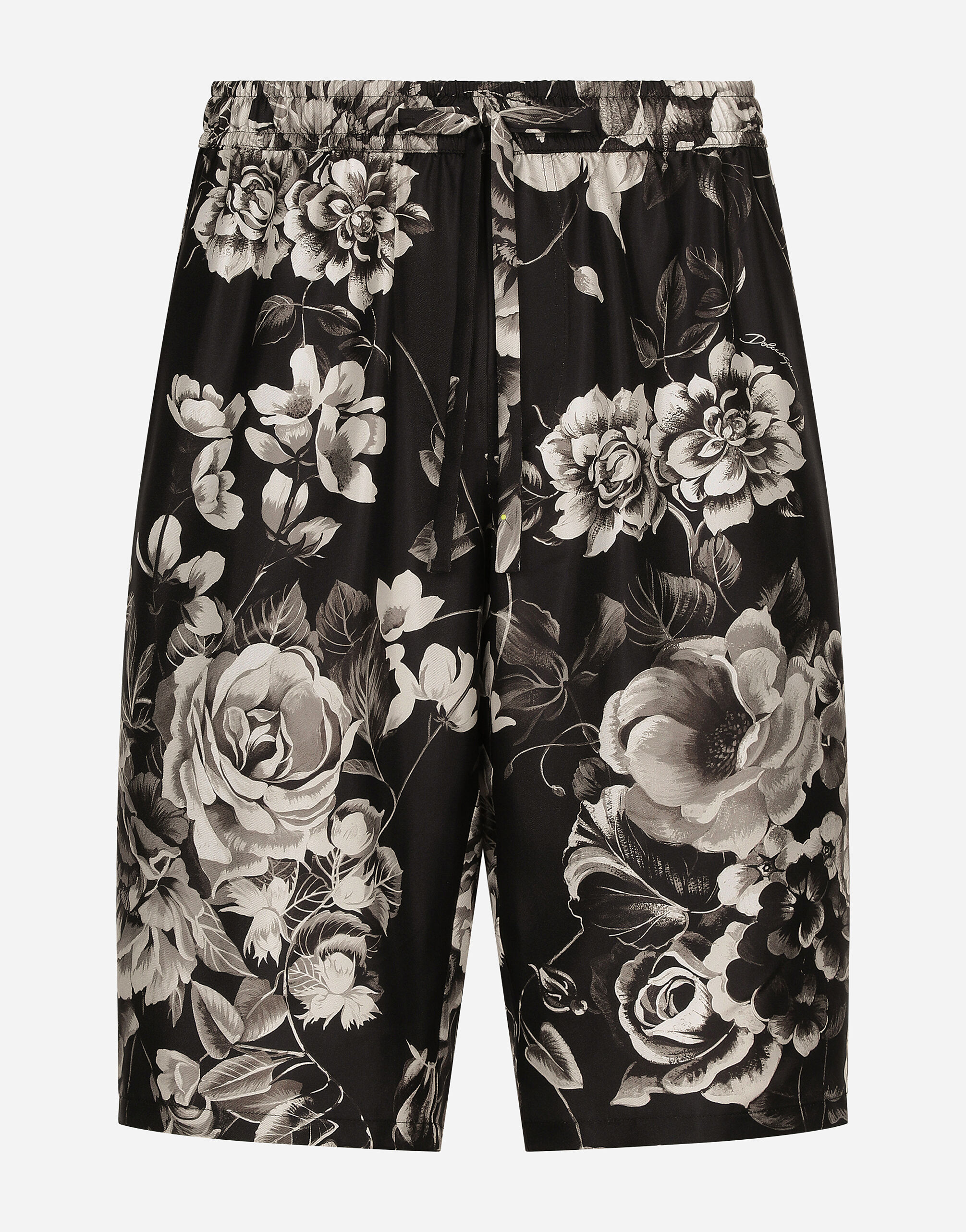 Dolce & Gabbana Bermudas Vanity aus Seide Blumenprint Drucken G9AZDTFS6N5