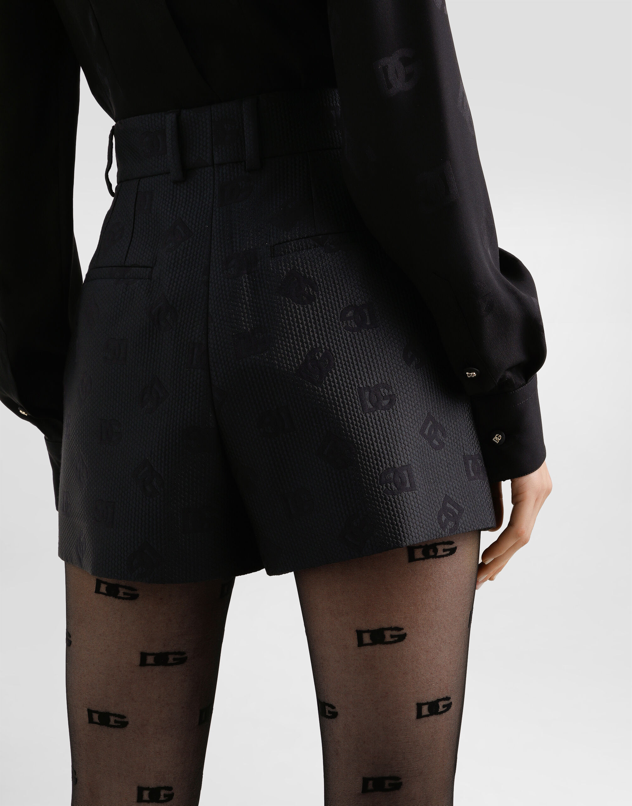 Matelassé jacquard trousers - thumbnail 5