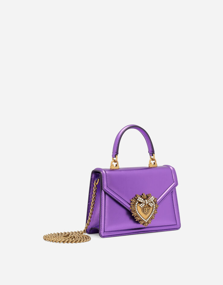 Dolce & Gabbana Devotion 小号顶部手柄手袋 紫 BB6711A1016