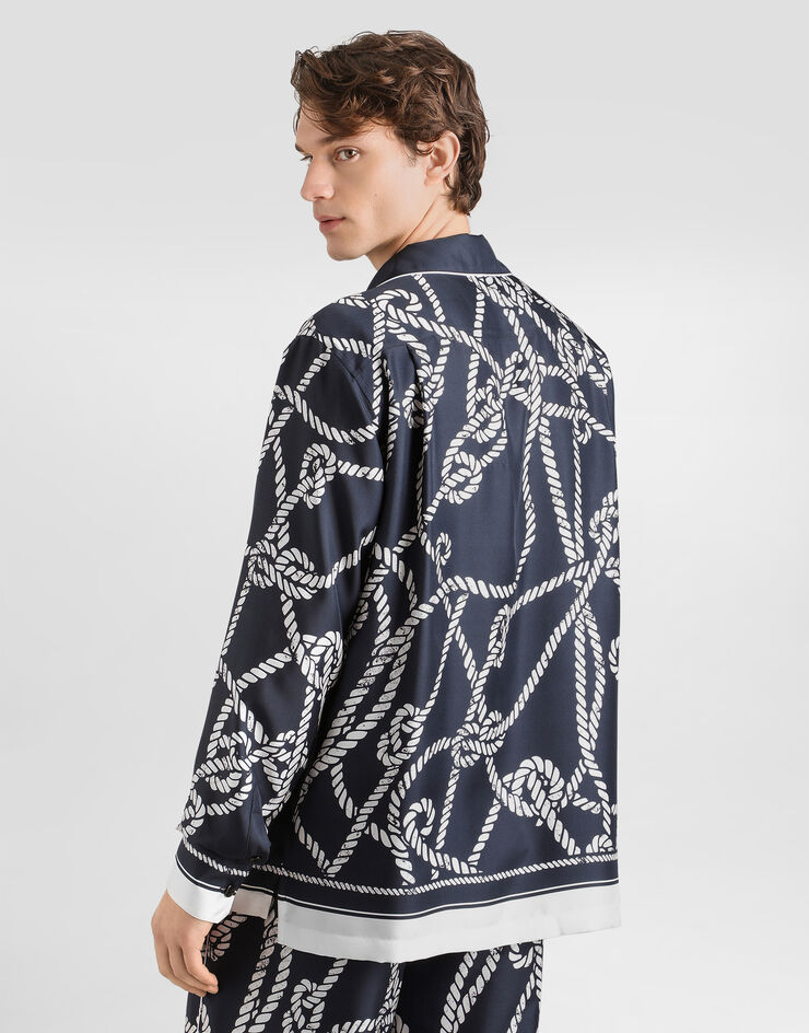 Dolce & Gabbana Camisa Vanity en twill de seda con estampado marino Dolce & Gabbana Camisa Vanity en twill de seda con estampado marino Multicolor G5IF1THI142