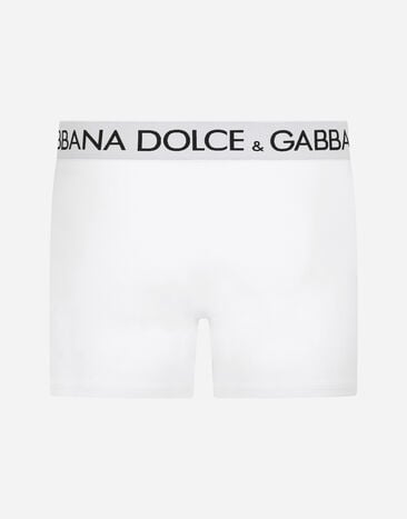Dolce & Gabbana Two-way-stretch cotton jersey long-leg boxers White M4B98JONN97