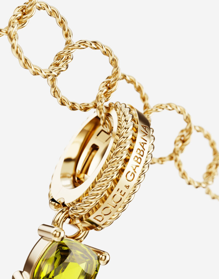 Dolce & Gabbana Letra I Rainbow Alphabet en oro amarillo de 18 kt con gemas multicolor Dorado WANR2GWMIXI