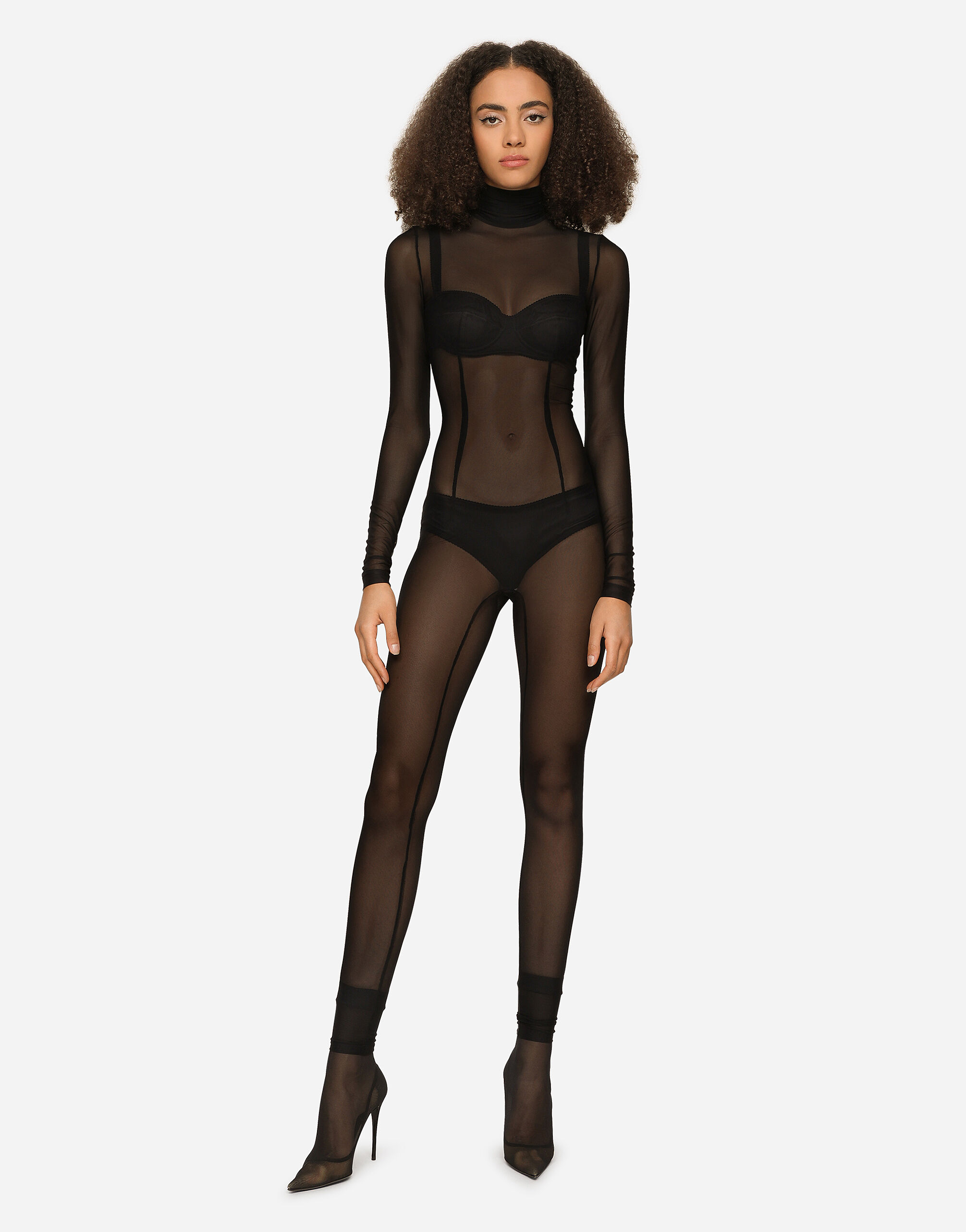 品数豊富！ Tulle DOLCE&GABBANA KIM jumpsuit Women for Black in スーツ・フォーマル・ドレス
