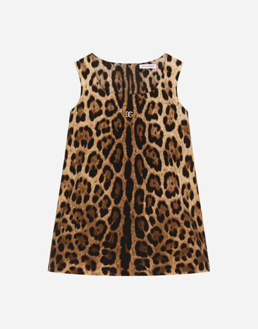 Dolce & Gabbana Leopard-print interlock midi dress Animal Print L53DF9FS1AR