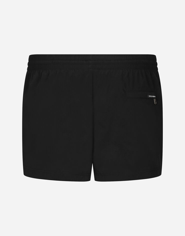 Dolce & Gabbana Boxer de bain court à imprimé DG Noir M4A06TFSUBE